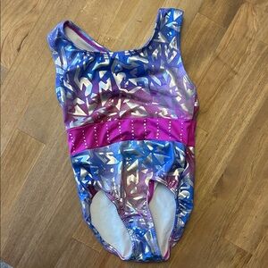 Cat & Jack Blue and Purple Geometric Leotard